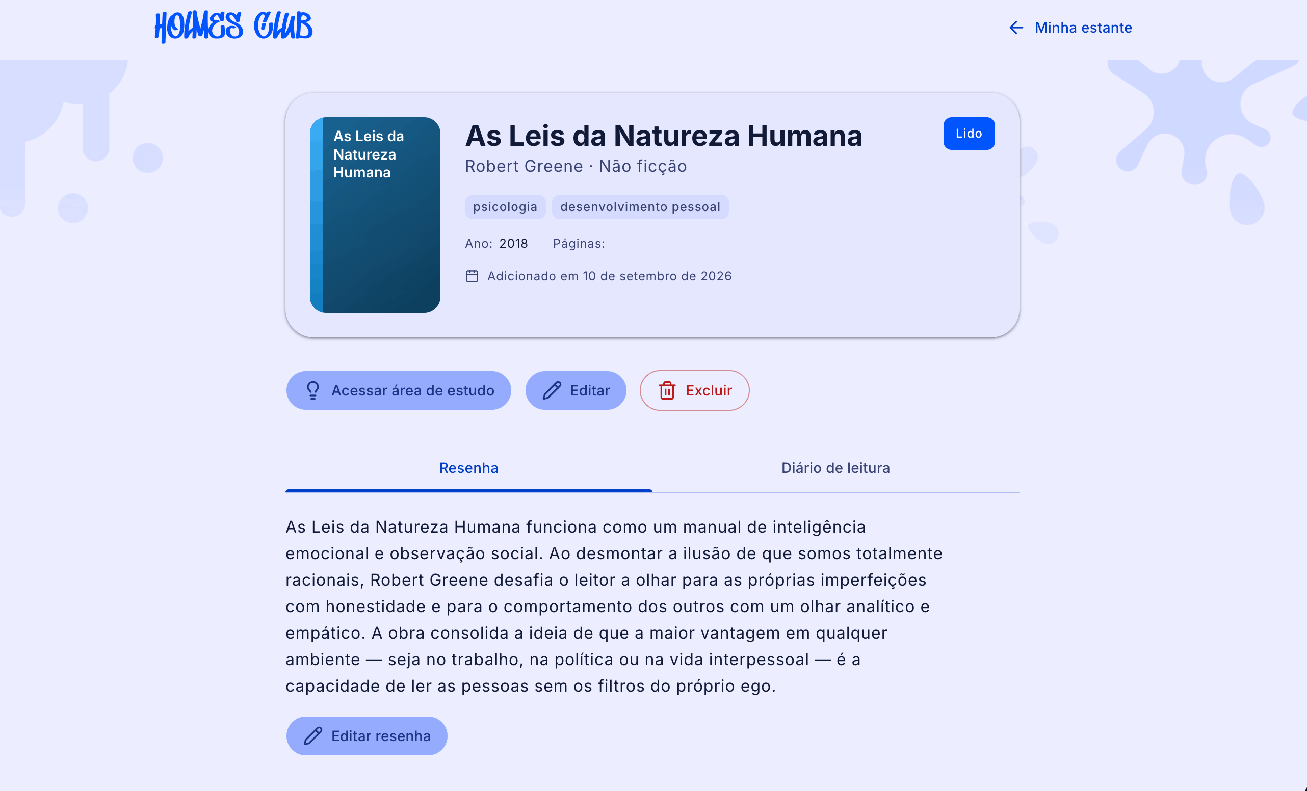 Holmes Club — tela 5